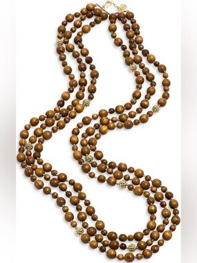 Berry Beads - 3 Strand - Teak NWOT